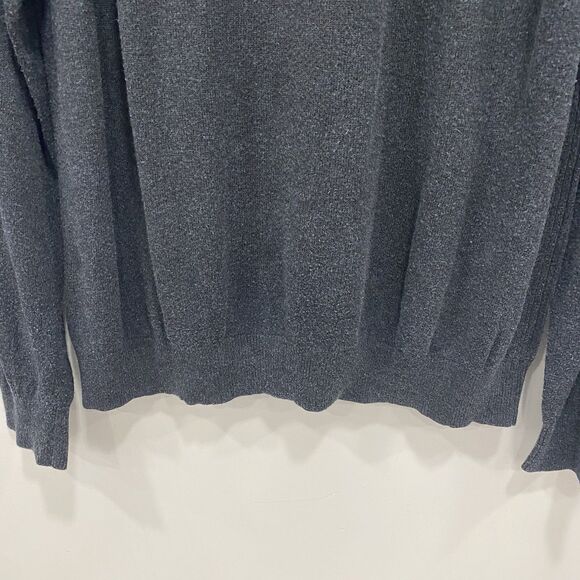 VTG LATITUDE by Northern Isles Mens XL Dark Gray Silk Cashmere Crewneck Sweater - Picture 4 of 12